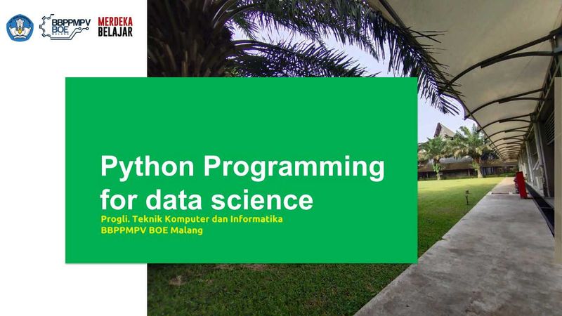 Python Programming for Data Science