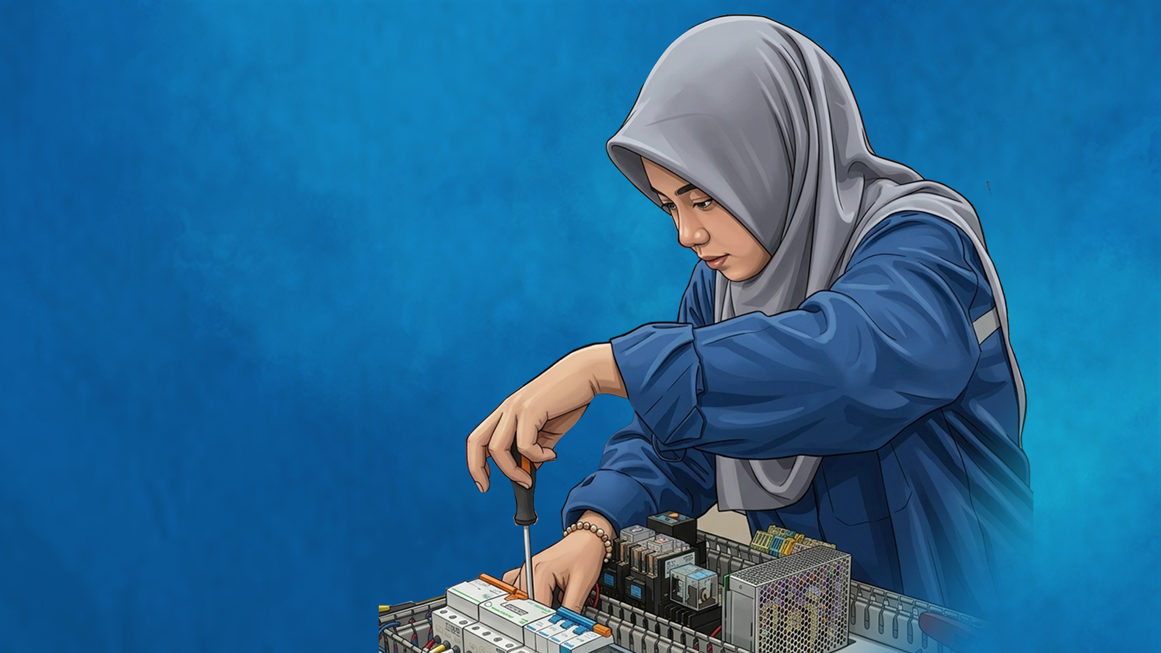 Panel Kontrol Motor Berbasis Elektromekanik, PLC, dan HMI - 16